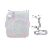 MAMJENNI Funda Protectora para Cámara con Correa Desmontable y Foto Trasera para Fuji Mini 12 (Flujo de Color)