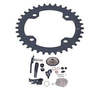 MAMJENNI Grupo de bicicletas de 10 velocidades, 42 dientes, volante de inercia, juego de cambios, palanca de cambios, desviador, cadena (plato 36T)