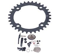 MAMJENNI Grupo de bicicletas de 10 velocidades, 42 dientes, volante de inercia, juego de cambios, palanca de cambios, desviador, cadena (plato 32T)