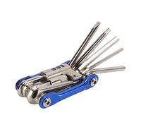 MAMJENNI Herramienta de reparación de bicicletas 11 en 1, herramienta plegable ligera, duradera, fácil de llevar, operaciones diarias, juego de llaves para bicicletas (Azul)