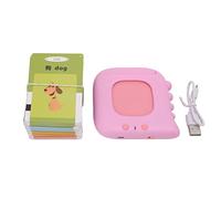 MAMJENNI Juguete educativo para niños, alimentador temprano de dinosaurio con tarjetas de aprendizaje de audio, sin pantalla, reproducción bilingüe (inglés y chino), material ABS resistente