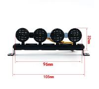 MAMJENNI Kit de Barra de luz LED para Coches RC, Escala 1/10, fácil instalación, función estroboscópica, simulación Realista, para Modelos Traxxas -4, Axial SCX10, D90, KM2 (Tipo A-4pcs luz)