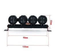 MAMJENNI Kit de Barra de luz LED para Coches RC, Escala 1/10, fácil instalación, función estroboscópica, simulación Realista, para Modelos Traxxas -4, Axial SCX10, D90, KM2 (Tipo B-4pcs luz)