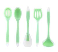 MAMJENNI Kit de herramientas de cocina antiadherente resistente a altas temperaturas de silicona, cuchara para sopa, pala, utensilios de cocina