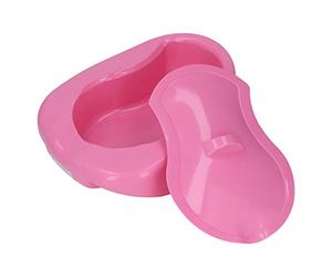 MAMJENNI Orinal para adultos, silla cómoda portátil resistente con tapa, inodoro bariátrico para pacientes de edad avanzada, orinal médico duradero para uso hospitalario en el (Rosa)