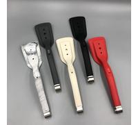 MAMJENNI Pinzas de espátula, utensilio de cocina 2 en 1, silicona de primera calidad, antiarañazos, agarre ergonómico, para voltear huevos, panqueques, filetes, herramienta para (Beige)