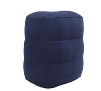 MAMJENNI Reposapiés inflable para oficina y hogar, diseño ergonómico, cojín portátil para pies de viaje, material flocado de PVC, fácil de inflar, ligero para uso en automóviles y