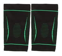 MAMJENNI Rodilleras para Deportes, Tejido de Punto Transpirable de Alta Elasticidad, Bordes duraderos, Tejido de patrón de intervalo, Tiras Antideslizantes de Silicona de Doble (Código S Verde)