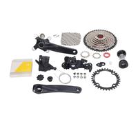 MAMJENNI Rueda de 9 velocidades, 11 a 46T, volante de inercia de velocidad Variable, manivela, cadena de cambio trasera delantera, juego de gancho trasero para bicicleta (Plato 32T)