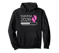Mamma 2026 Loading Annuncio Gravidanza Bimba Femmina Sudadera con Capucha