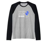 Mamma 2026 Loading Annuncio Gravidanza Bimbo Maschio Camiseta Manga Raglan