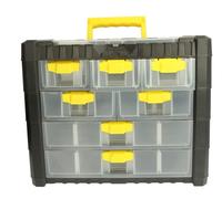 Caja portaherramientas multiusos Cargo KMC401 estructura de polipropileno - asa de plástico ergonómica - 7 cajones frontales - 1 bandeja superior porta aminas