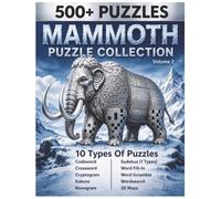 Mammoth Puzzle Collection Volume 2: 500+ Puzzles for Adults: 10 Types Including 7 Sudoku Variations, Crosswords, Wordsearches, Kakuro, and 3D Mazes