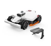 MAMMOTION LUBA 3 AWD 3000 Robot Cortacésped con Garage Standard, Posicionamiento LiDAR+NetRTK+AI Vision Tri-Fusion a 360°, Tracción para Pendientes del 80%, hasta 30 Zonas, Altura de Corte 25-70mm