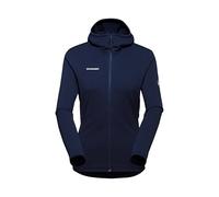 Mammut Aconcagua Light ML Hooded Jacket Women - Chaqueta Ligera de Forro Polar para Mujer | Con Capucha y Cremallera | Marine, Talla XL