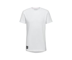 Mammut Massone Patch - Camiseta de algodón orgánico para Hombre, Ligera, para Escalada, Strata, Blanco, Large