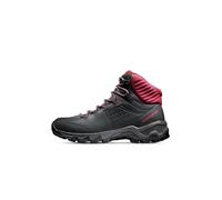 Mammut Nova IV Mid GTX Women | Botas de Senderismo para Mujer, Zapatos Impermeables para Trekking, Zapatos para Actividades al Aire Libre, Botas de montaña Gore-Tex | Negro-Rojo Sangre, 7,5