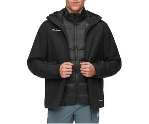 Mammut - Ropa de senderismo - Treeline 3 in 1 HS Hooded Jacket Men Black Black - Talla S - Negro Negro S