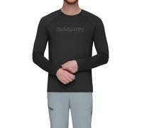 Mammut Selun FL Longsleeve Logo Men - Camisa de Senderismo con Logotipo para Hombre | Manga Larga, Transpirable y con Protección Solar UPF 50+ | Talla S, Negro