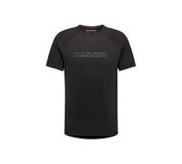 Mammut Selun FL T-Shirt Logo Men - Camiseta de Senderismo para Hombre | Manga Corta, Transpirable y con Protección Solar UPF 50+ | Talla XXL, Negro