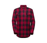 Mammut Tamaro Camisa Manga Larga Hombre, Rojo-Negro Sangre, S