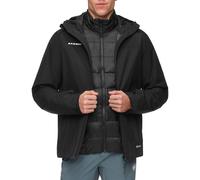 Mammut Treeline 3 in 1 HS Hooded Jacket Men - Chaqueta Convertible para Hombre con Capucha | Con Gore-Tex | Negro, Talla M