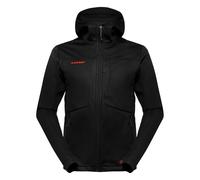 Mammut Ultimate VIII SO Hooded Jacket Men 25 Years - Chaqueta Softshell para Hombre con Capucha | Para Trekking | Negro, Talla XXL