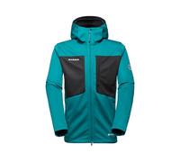 Mammut Ultimate VIII SO Hooded Jacket Men - Chaqueta Softshell para Hombre con Capucha | Para Trekking | Deep Teal-Black, Talla XL