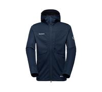 Mammut Ultimate VIII SO Hooded Jacket Men - Chaqueta Softshell para Hombre con Capucha | Para Trekking | Marine, Talla XL