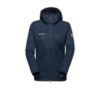 Mammut Ultimate VIII SO Hooded Jacket Women - Chaqueta Softshell para Mujer con Capucha | Para Trekking | Marine, Talla XS