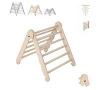 MAMOI Arco de escalada para interiores - Triángulo de escalada de madera, torre trepadora, arco de escalada, marco de trepadora. Montessori juguetes hechos de materiales naturales