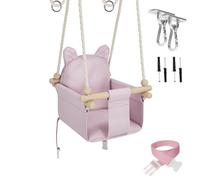 MAMOI® Columpio Bebe + Cinturón de Seguridad | 190-260cm Ajuste de la Altura del Techo | Columpios Infantiles Exterior Interior | Columpio niños | Columpio Madera | Columpio de Jardin | 100% Eco