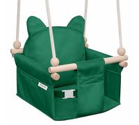 MAMOI Columpio infantil con cinturón de seguridad, altura ajustable 150-190 cm, columpio para casa, construcción estable, asiento de terciopelo, montaje fácil, columpio infantil para interior