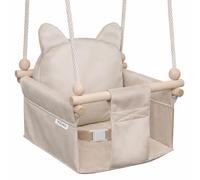 MAMOI Columpio Infantil con cinturón de Seguridad, Altura Ajustable 150-190 cm, Columpio para casa, construcción Estable, Asiento de Terciopelo, Montaje fácil, Columpio Infantil para Interior