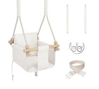 MAMOI® Columpio niños + Cinturón de Seguridad | 190-260cm Ajuste de la Altura del Techo | Columpio Infantil Interior Exterior | Columpios Infantiles | Columpio niño | 100% Eco | Hecho en la UE