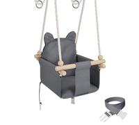 MAMOI Columpio para bebé, columpio para interior y exterior, columpio infantil de madera, columpio de madera para niños, columpio para marco de puerta, columpio para niños pequeños para habitación