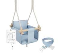 MAMOI® Columpio para niños con cinturón de Seguridad | Ajuste de Altura 190-260 cm | Columpio Infantil Interior y Exterior | CE | 100% Eco | Hecho en la UE