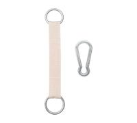 MAMOI® Correa de fijación para anillos de gimnasia, 1 pieza con mosquetón y anillos de metal, accesorio para barra de pared, soporte para pared, 100% ecológico, fabricado en la UE