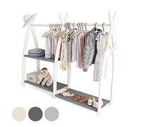 MAMOI® Perchero infantil de pie 95x106x32cm / 53x95x32cm | Colgador ropa niños Colgadores infantiles | Perchero para habitación bebés | Burro madera Perchero Infantil | 100% ECO | Hecho en la UE