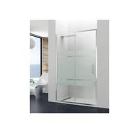 Mampara angular con 1 hoja corredera en vidrio templado de seguridad de GME - 117 a 123 cm / Sin perfil de aumento