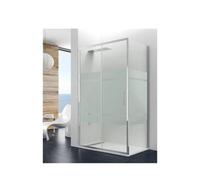 Mampara angular con hoja corredera fabricada en en vidrio templado de seguridad de 8 mm PRESTIGE de GME - 157.4 a 160.4 cm / 66 a 69 cm