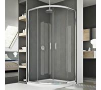 MAMPARA CABINA SEMICIRCULAR 70X90 VIDRIO TRANSPARENTE H185 CORREDERA DUCHA