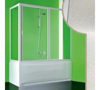 MAMPARA DE BAÑERA 75x150 CM DE PVC CRILEX ACRÍLICO HOJA CORREDERA CENTRAL