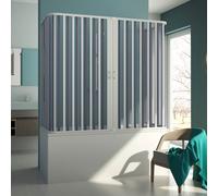 MAMPARA DE BAÑERA CABINA DE 3 LADOS PVC 70X170X70 CM CORREDERA
