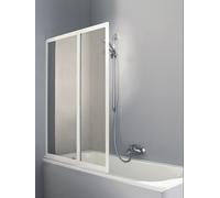 Mampara de bañera HÜPPE Combinett 2, 2 piezas, anchura 1000mm, alto 1400mm, AC0101055322, Cabinas de ducha: Color del perfil blanco Vidrio ESG transparente con antiplaca