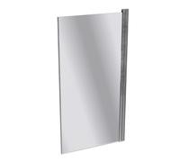 Mampara de bañera HÜPPE Design pure, una sola pieza, anchura 750mm, alto 1500mm, 8P1901092381, Cabinas de ducha: Color de perfil cristal cromado brillante ESG cristal de espejo con ANTI-PLAQUE