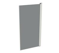 Mampara de bañera HÜPPE Design pure, una sola pieza, anchura 750mm, alto 1500mm, 8P1901182368, Cabinas de ducha: Color del perfil White Edition Vidrio ESG gris con antiplaca