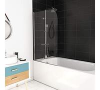 Mampara de baño-ducha AURLANE 130x75 cm, giratoria, aluminio cromado (new)