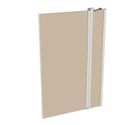 Mampara de baño HÜPPE Design pure, con segmento fijo, una sola pieza, anchura 950mm, alto 1500mm, 8P2001182341, Cabinas de ducha: Color del perfil Edición en blanco Vidrio ESG Bronce
