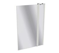 Mampara de baño HÜPPE Design pure, con segmento fijo, una sola pieza, anchura 950mm, alto 1500mm, 8P2001182380, Cabinas de ducha: Color del perfil Edición en blanco Cristal ESG de espejo